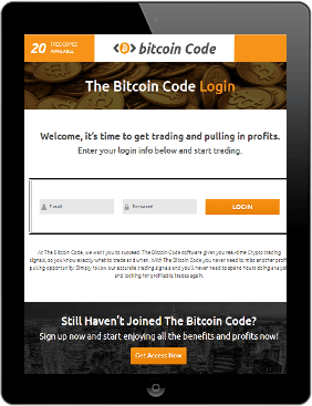 Bitcoin Code - Aanmeldingsproces