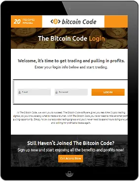 Bitcoin Code - Proces přihlášení